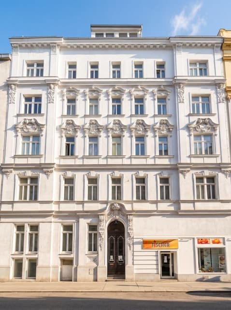 Fassade Webgasse 6, 1060 Wien